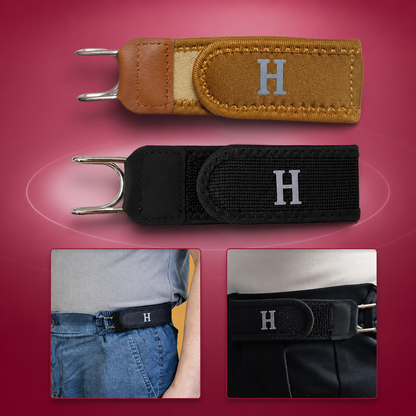 No Buckle Stretch Belt For Jeans Portable Stylish Metal Hook Buckleless Belt